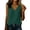 Green, variant on Wovilon Women's V-Neck Sleeveless Tank Top with Side Button Detail, Cotton Linen Blend Loose Fit Casual Summer Vacation Blouse Shirt for Daily Wear