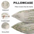 thumbnail image 5 of Throw Pillow Covers 16x16 Inch Set of 2, Watercolor Floral Waterproof Outdoor Pillow Covers, Spring Leaves Flowers Botanical Beige Decorative Cushion Pillowcases for Couch, Sofa, Bed, Garden, Patio, 5 of 9