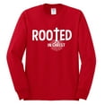 thumbnail image 2 of Wild Bobby Rooted in Christ Inspirational/Christian Men Long Sleeve Shirt, Red, Small, 2 of 5