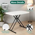 thumbnail image 5 of 30 inch Folding Table TV Tray,  Portable Adjustable Height, Multi-Functional Personal Table,,Utility Foldable Desk for Small Spaces, Laptop & Couch, Camping, White, 5 of 9