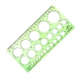 thumbnail image 4 of 20cm Geometric Drawing Template Measuring Ruler Round Shape Green, 4 of 5