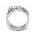 thumbnail image 3 of Women's .93 Ct Round Cut Zirconia Stainless Steel Anniversary Ring Band Size 8, 3 of 5