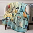 thumbnail image 3 of Throw Blanket for Couch Bird Soft Fleece Flannel Blankets Cozy Lightweight Blanket for Home Sofa Living Room Oil Painting Animal Bed Throws 30" x 40", 3 of 9