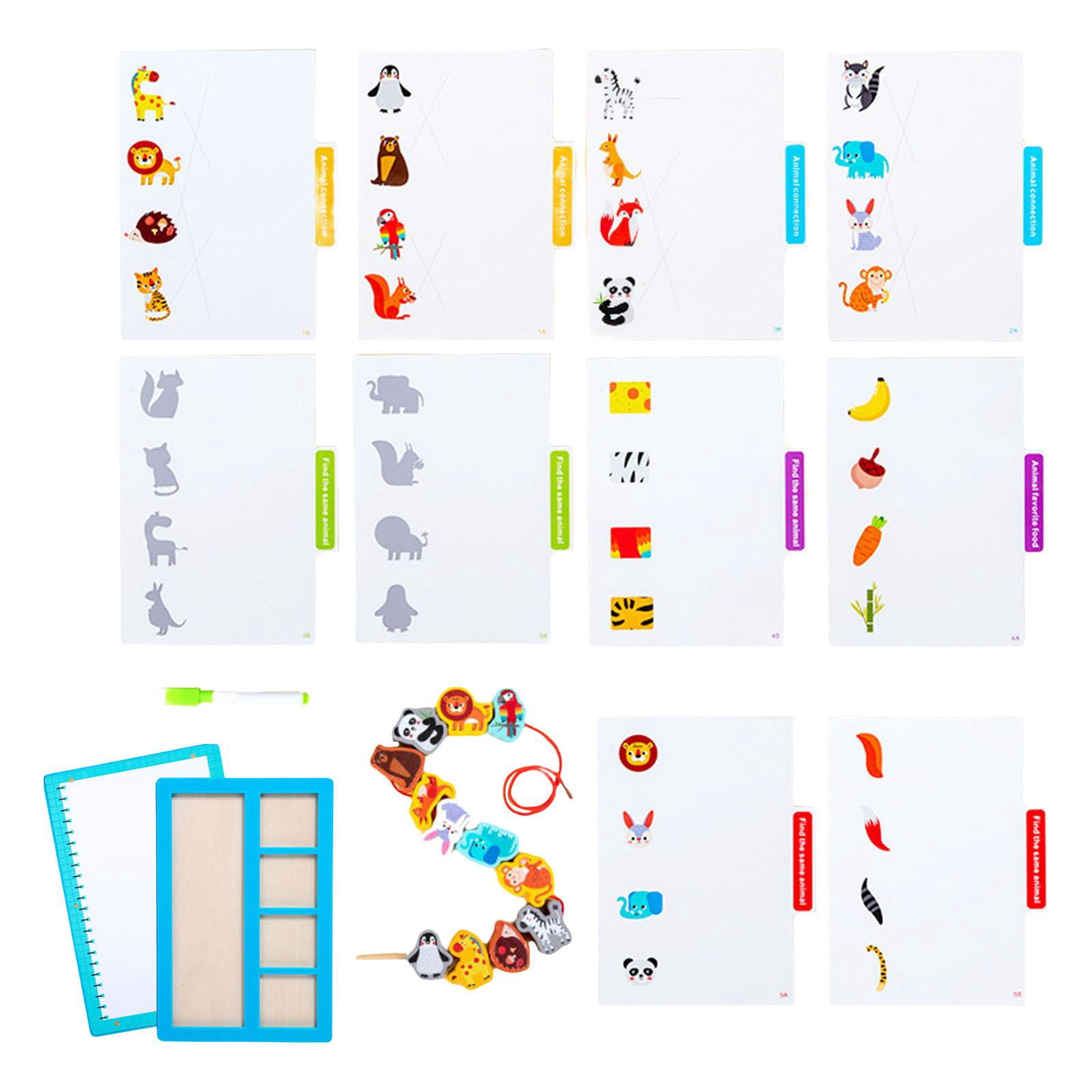 LeeQinersw Functional Matching Game Drawing Board Memory Game for Gift Interaction Activity Animal