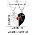 thumbnail image 3 of YYKihy Couple Necklace For Him Her Friend Matching Love Heart Pendants, 3 of 7