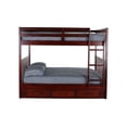 thumbnail image 7 of Discovery World Furniture - Full over Full Size Ladder Bunk Bed with 3 Drawers, Bunk Bed with Storage, Merlot, 7 of 7