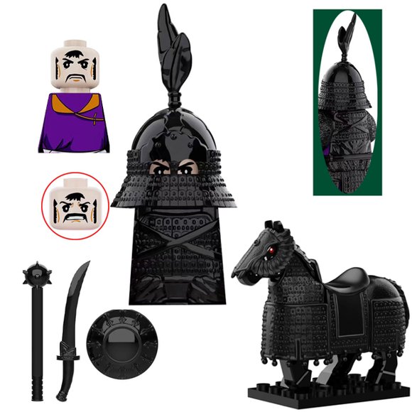 Blocs de Construction de Figurines Soldates de Château de Bataille Médiévale Blocs de Construction de Chevalier Anglais Guerre des Deux-Roses Mini Armure Jouets pour Enfants