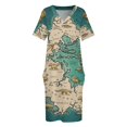 thumbnail image 4 of Mapa del supercontinente Pangea Vestido de bolsillo suelto Vestidos para eventos especiales Vestido de mujer Vestidos de noche elegantes de lujo para mujer, 4 of 7