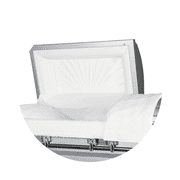 Titan Casket, Satin Series Funeral Casket in Silver