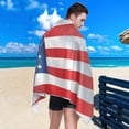 thumbnail image 5 of Coolnut American Flag Beach Towel, Fast Drying Extra Large Sand Free Lightweight Beach Towel Blanket for Swimming,Camping,Picnic,Yoga Gym Sports,31"x71", 5 of 6