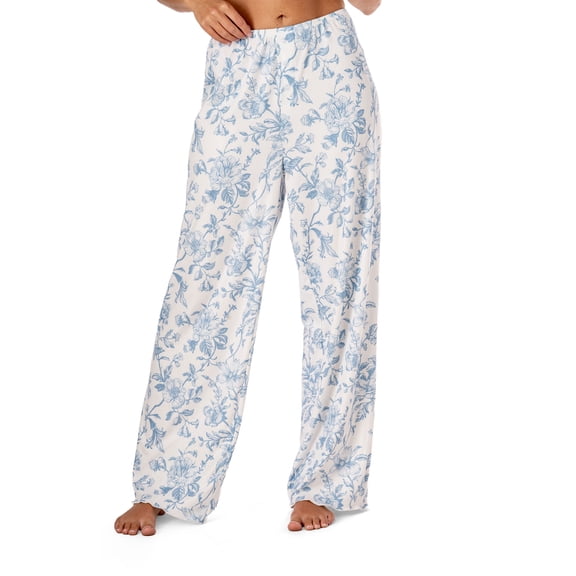 Hello Mello Snooze Fest Lounge Pajama Pants Soft Sleepwear Bottoms, Spill The Tea (Women's)