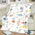thumbnail image 3 of 1pc Space-Themed Flannel Fleece Blanket | Soft, Cozy, and Colorful Planets, Rockets, and Galaxy Design - Perfect for Girls, All-Season Home or Travel Use - Lightweight, Durable, Polyester, 3 of 6
