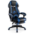 thumbnail image 1 of Costway Adjustable E-Sports Racing Style Chair with Padded Headrest, Lumbar Support Blue, 1 of 10