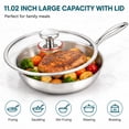 thumbnail image 3 of Titanium Frying Pan with Lid 11.02 Inch, Titanium Pan for Cooking, Pure Titanium Cookware, Healthy Non-Toxic Frying Pan, Even Heating Titanium Skillet for Induction Gas Electric Stove Tops, 3 of 12