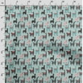 thumbnail image 3 of Soimoi Llama Alpaca Printed, Poly Canvas Fabric, Decor Sewing Fabric by The Yard 56 Inch Wide,Decorative Fabric for Curtains Tote Bags, Light Blue, 3 of 5