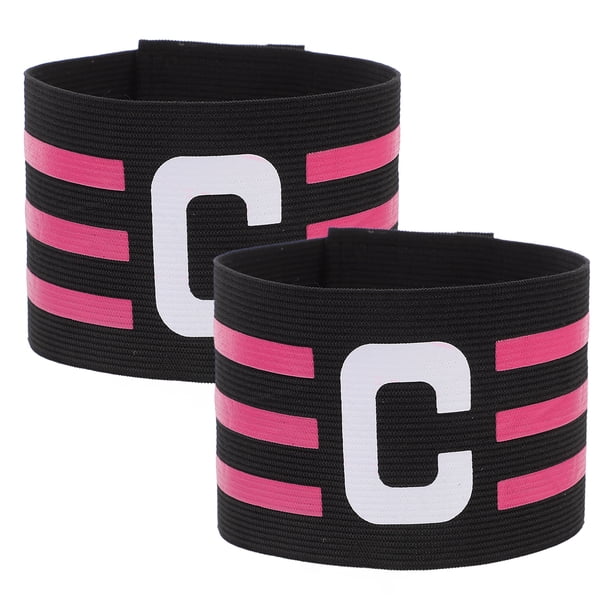 Brazalete de capitán versátil de 2 piezas para fútbol y baloncesto Brazalete elegante para jugadores Brazalete de equipo de fútbol Brazalete para exteriores Brazalete de capitán deportivo