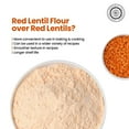 thumbnail image 3 of Pride of India- Farine de Lentilles Rouges 1 Lb (454 g) Touche de Douceur Légèrement Noisette Saveur Terreuse Fraîchement Moulue en Petits Lots / Utilisée pour la Cuisson la Pâtisserie Épaississement Enrobage / Idéale pour Gâteaux Sauces, 3 of 5