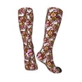 thumbnail image 4 of Daiia Sports Socks Flower Bunny Printed Novelty Crew Socks for Men Women Knee High Socks Cotton Socks Soft & Breathable Support Unisex Socks, 4 of 9