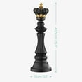 thumbnail image 6 of Navaris Chess Statue Decor Piece - 16" Tall Decorative Resin Sculpture - Large Game Figure Decoration Ornament for Home, Office, Study - Black King, 6 of 6