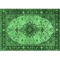 thumbnail image 1 of Ahgly Company Indoor Rectangle Medallion Emerald Green Traditional Area Rugs, 8' x 10', 1 of 4
