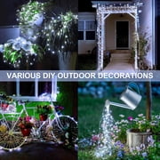 JMEXSUSS 2 Pack Solar String Lights Outdoor Waterproof, Each 33FT 100 LED Solar Christmas Lights Outdoor, 8 Modes Solar Fairy Light for Outside Yard Tree Patio Garden Wedding Christmas Decorations
