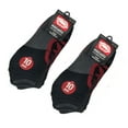 thumbnail image 2 of 10-20 Pairs of Ecko Men's Basic Quick Dry No Show Athletic Socks 10-13 (Blk/Red, 10), 2 of 2