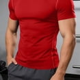 thumbnail image 7 of Jinhomg Men's Compression Shirts Short Sleeve Workout Gym T-Shirt Cool Running Tops Soft Comfy Base Layer Athletic Undershirts Sportswear Red,XL, 7 of 7