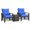 Blue, variant on Outsunny 3 Pieces Wicker Patio Furniture Set, Rattan Bistro Set with Storage Coffee Table and Thickened Cushions, Outdoor Conversation Set for Garden, Porch, Balcony, Red