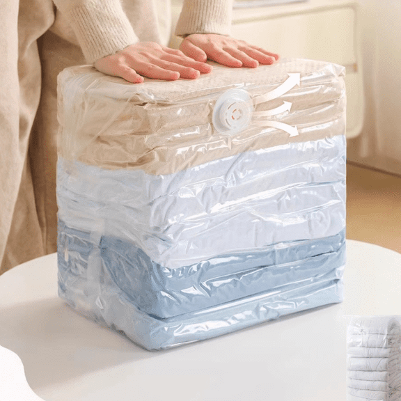 Vacuum Storage Compression Bags, Reusable Space Saving Seal Storage Bags for Clothes Bedding Blanket Organization