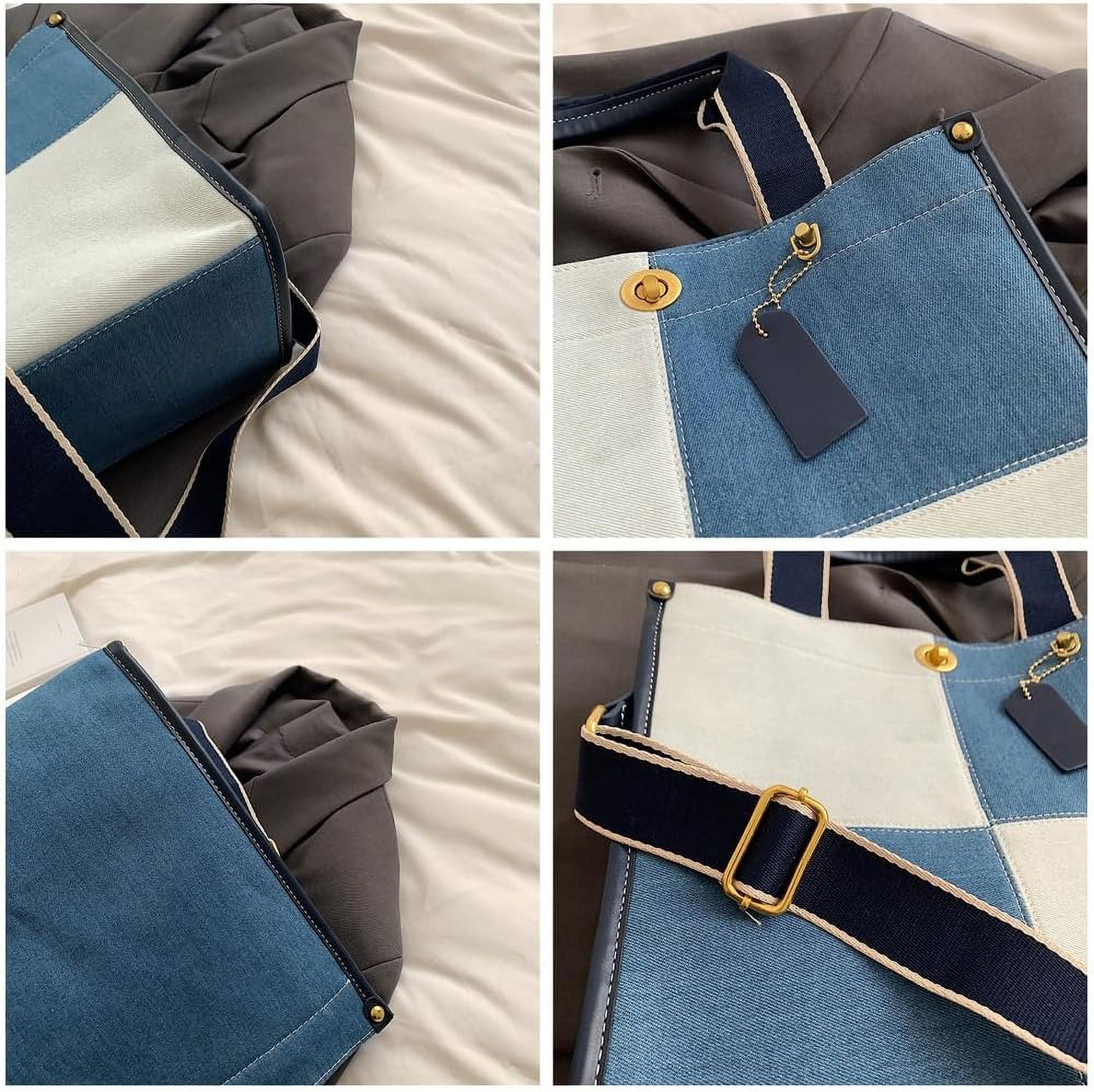 Denim Tote Bag Women Large Shoulder Bag Vintage Satchels Bag Cute Hobo Bags Casual Work Travel College Tote Handbag 2024