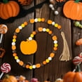 thumbnail image 3 of nvzhuang Fall Wooden Bead Garland with Tassel and Maple Leaf Pumpkin Tag, Thanksgiving Tiered Tray Decor Hanging Ornaments, 3 of 9