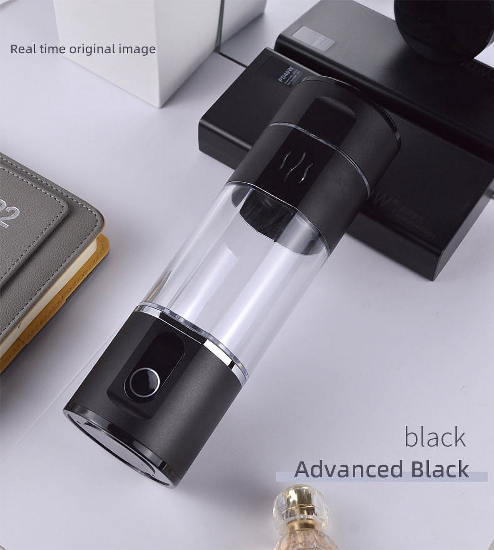 ALKA hydrogen water generator Hydrogen Rich Water Bottle Generator Max Concentration Molecular Up to 5000PPB Portable  -Black color