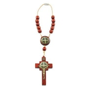Saint Benedict Car Auto Rearview Mirror Rosary One Decade with Crucifix by Catholica Shop - Made in Brazil