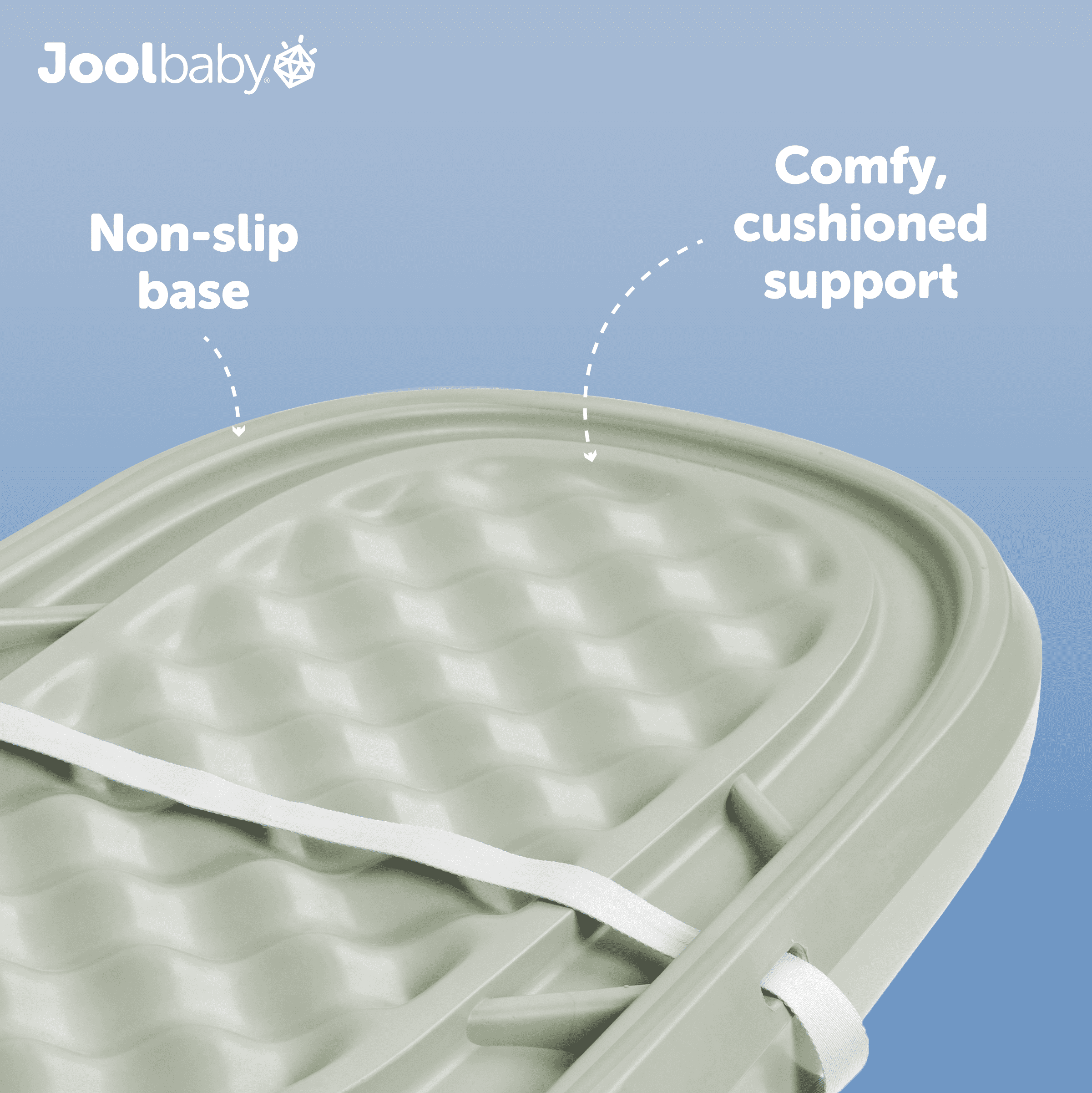 Jool Baby Waterproof Baby Changing Pad - Easy to Clean, Lightweight & Portable - Large Foam Cushion for Comfort (Sage)