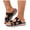 B, variant on Women's Backless Wedge Sandals Comfortable Non Slip Walking Slippers Lightweight Open Toe Platform Beach Sandal Gray Size 6