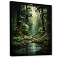 thumbnail image 2 of Designart "Enchanted Woods By The River I" Forest Floater Framed Canvas Wall Art, 2 of 5