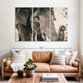 thumbnail image 2 of Elephant Stock Elephant Up Close Wall Art - Horizontal Multi Panel Canvas - Living Room Wall Decor - Animal Multi Panel - Brown And Beige Decor - 65" x 42", 2 of 4