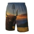 thumbnail image 4 of Adobk Yak Print Men's Swim Trunks Hawaiian Bathing Suit Swimsuits Beach Shorts with Pockets-Medium, 4 of 6