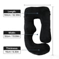thumbnail image 6 of J-Shaped Pregnancy Pillow (65" x 16" x 8"), Black, Full Body Maternity Support for Back, Hip & Belly Relief, Removable Washable Cover,, 6 of 6