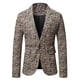 thumbnail image 1 of Blazer Chaquetas para Hombre Casual Slim Fit Impreso Un Botón Blazer Traje Chaqueta de Manga Larga en la Espalda Odeerbi ODB-5, 1 of 9