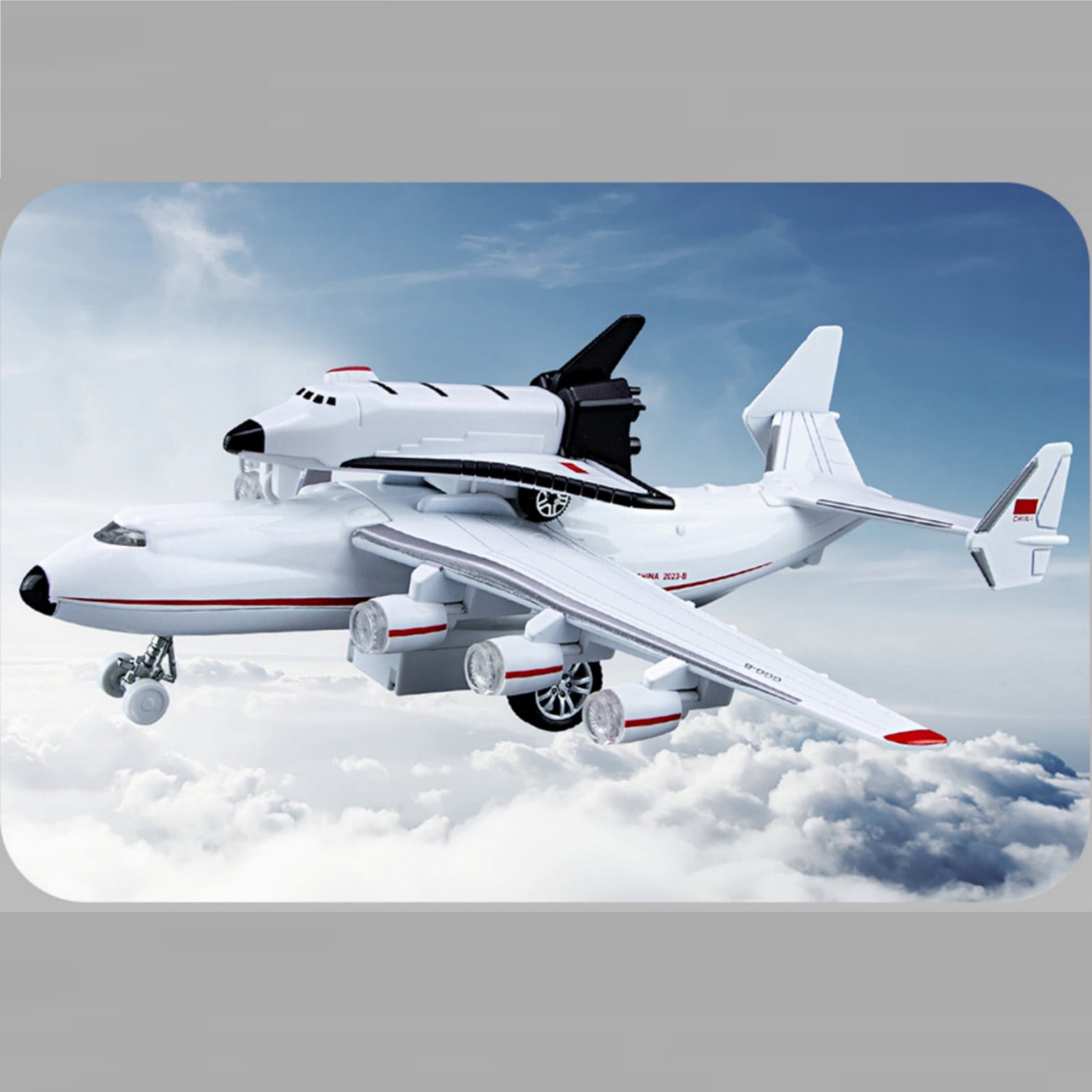 APPLAYERR 1/400 Scale An-225 Mriya Buran Orbiter Aircraft Model Soviet Diecast Plane Collectible Display Gift w Stand