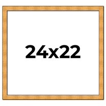 24x22 Frame Gold Rustic Solid Wood Picture Frame | 1.25 Inch Wide Moulding | Rustique Gold