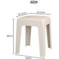 thumbnail image 3 of Plastic Foot Stool, Stackable Upholstered Footstool, Plastic Non-Slip Foot Step Stool, Step Stool for Hallway Living Room Change Shoe 30 * 30 * 25.5cm, 3 of 7