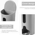 thumbnail image 4 of Kitchen Wall-Mounted Plastic Bag Storage Holder Garbage Pouch Saver Organizer Dispenser  Gray, 4 of 9