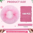 thumbnail image 3 of 100 Pieces Non-Woven Hair Nets,Disposable Bouffant Caps,20 Inch Elastic Head Cover,Pink Disposable Hair Nets,Hair Net for Food Service,Beauty Salon Cosmetics Spa Men & Women(Pink), 3 of 7