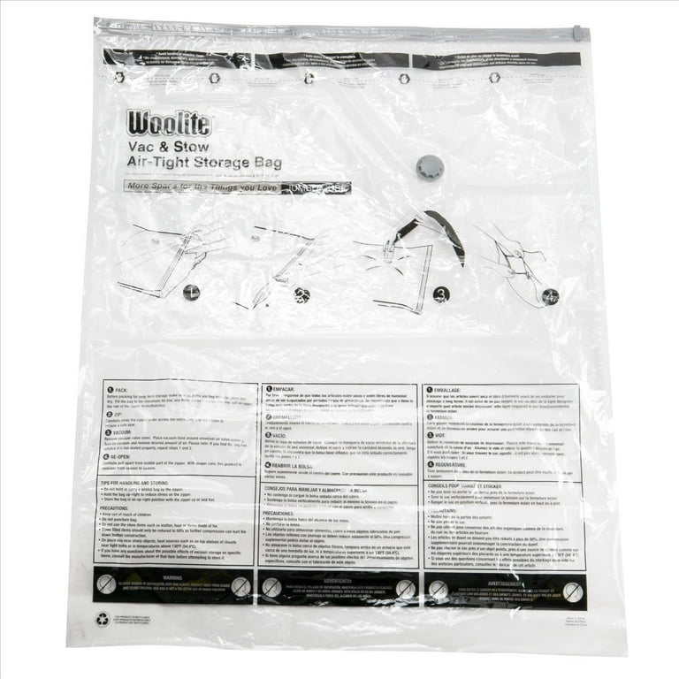 Woolite 20 x 25.5 Air Tight Hand Roll Vacuum Storage Bags 4pk