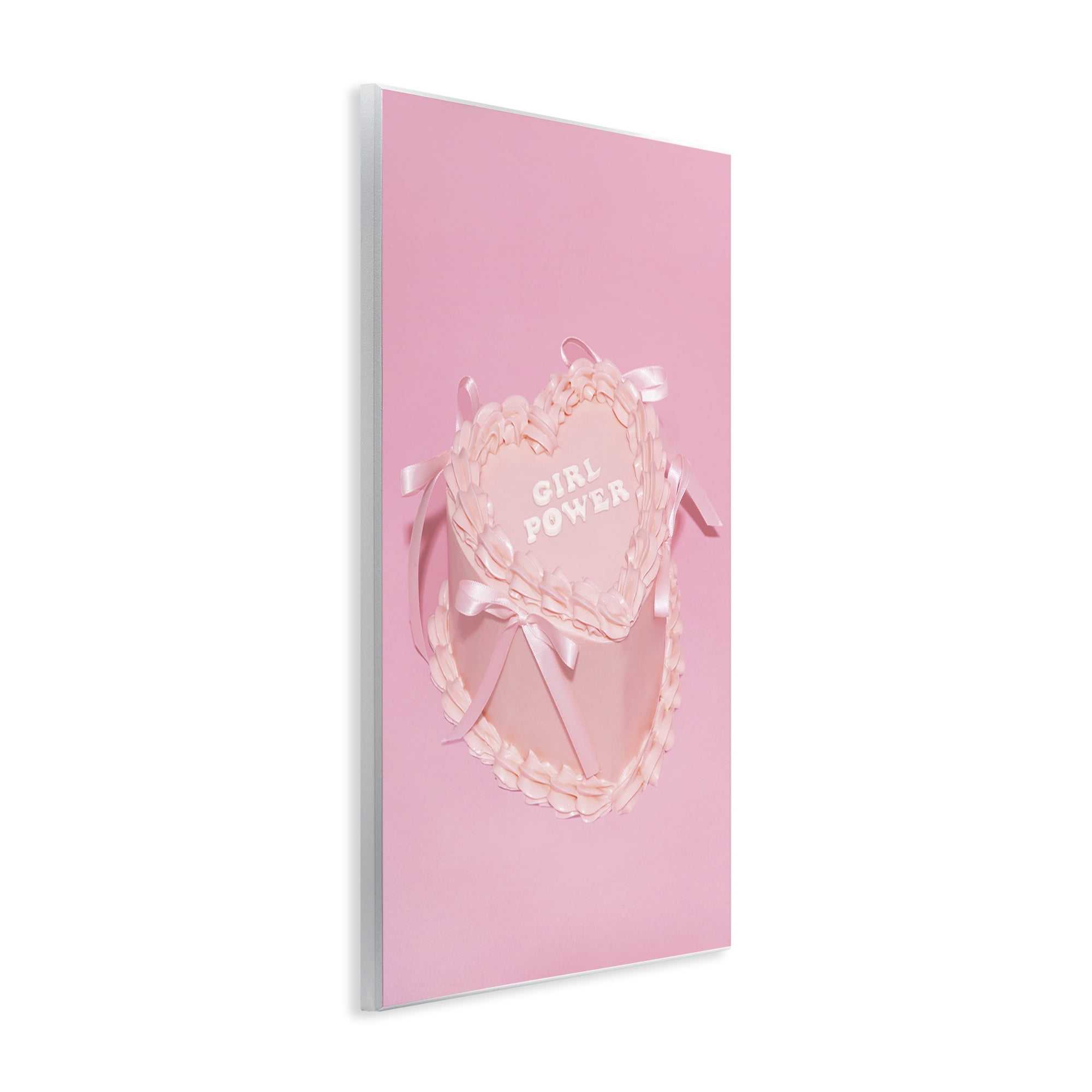 Stupell Industries Pink Girl Power Cake Food & Beverage Painting Unframed Art Print Wall Art, 10 x 15