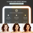 thumbnail image 3 of Rechargeable Travel Makeup Mirror Portable Travel Lighted Makeup Mirror with Color Modes Dimmable Compact Tabletop LED Vanity Mirror with Touch Screen, 3 of 9