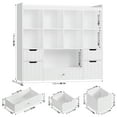 thumbnail image 4 of Homfa Kids Toy Storage Organizer with Cubby, Kids Toy Storage Chest with Removable Drawers, Kids Bookcase for Playroom Bedroom Living Room, White, 4 of 9