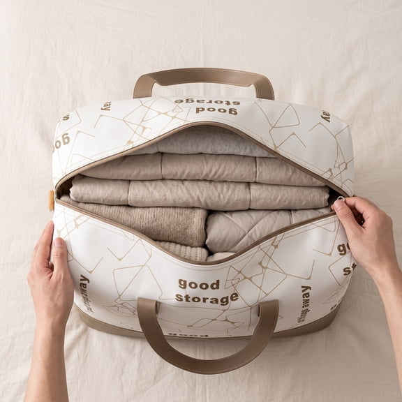 Quilt Storage Bag Large Capacity Oxford Cloth Moving Duffel Bag for Comforters, Blankets and Laundry
